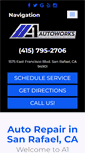 Mobile Screenshot of a1autoworks.com